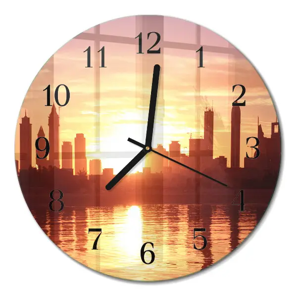 Klok glas met opdruk rond Horizon