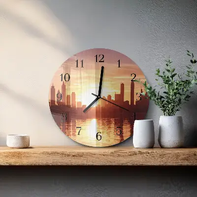 Klok glas met opdruk rond Horizon