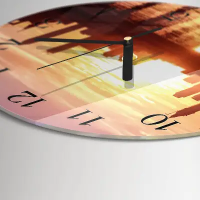 Klok glas met opdruk rond Horizon
