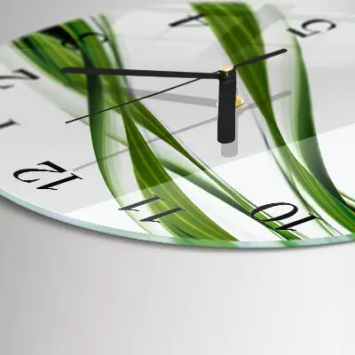 Klok glas met opdruk rond Abstracte lijnen