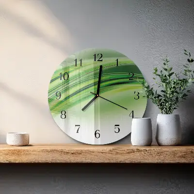 Ronde glas klok Abstracte kunst