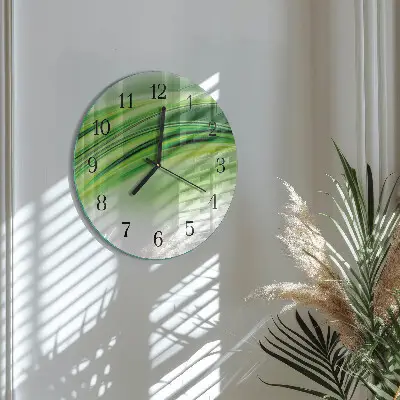 Ronde glas klok Abstracte kunst