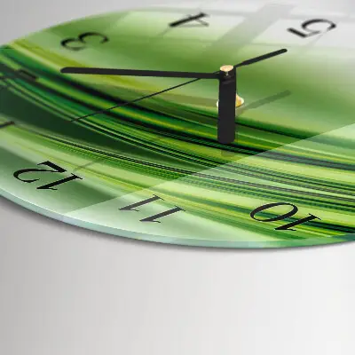 Ronde glas klok Abstracte kunst