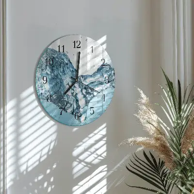 Klok glas met opdruk rond Water