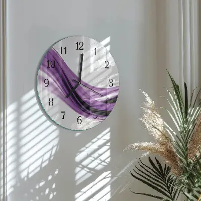 Klok glas met opdruk rond Abstracte kunst
