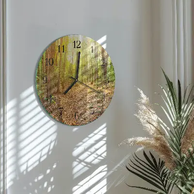 Klok glas met opdruk rond Bospad