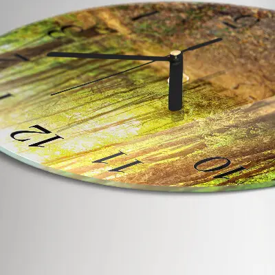 Klok glas met opdruk rond Bospad