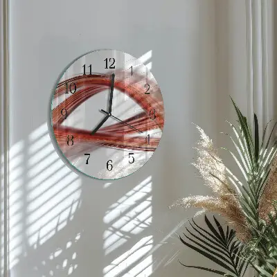 Ronde glas klok Abstracte lijnen