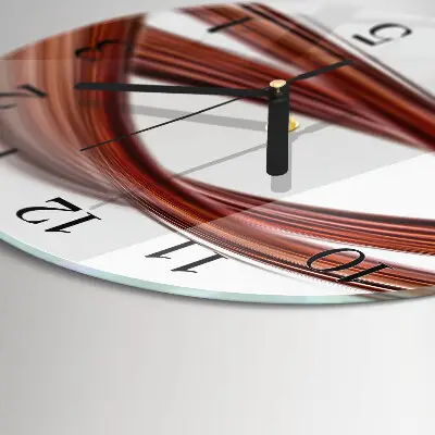 Ronde glas klok Abstracte lijnen