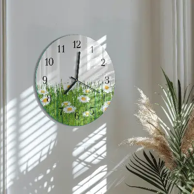 Klok glas met opdruk rond Madeliefje