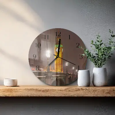 Ronde glazen klok Big ben