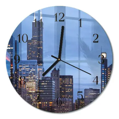 Ronde glazen klok Horizon