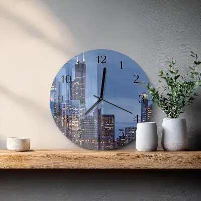 Ronde glazen klok Horizon
