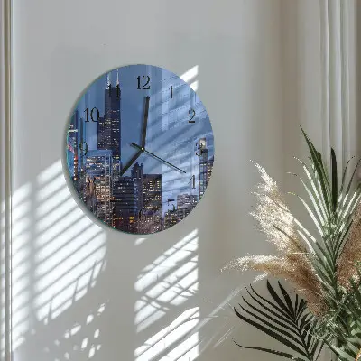 Ronde glazen klok Horizon