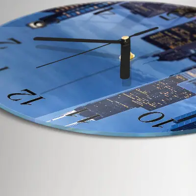 Ronde glazen klok Horizon