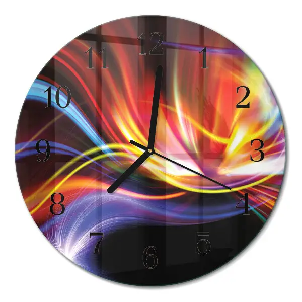 Klok glas met opdruk rond Abstracte kunst