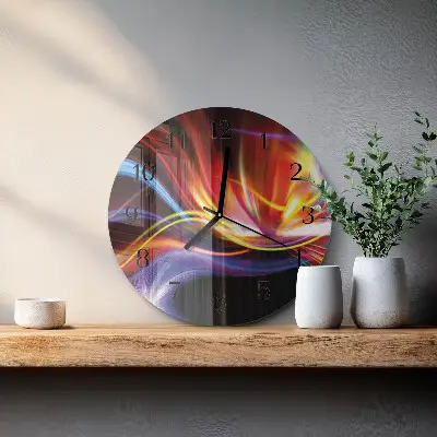 Klok glas met opdruk rond Abstracte kunst