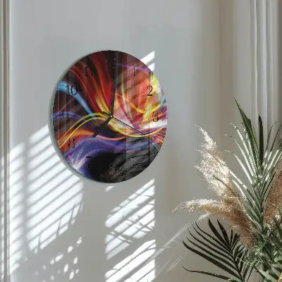 Klok glas met opdruk rond Abstracte kunst