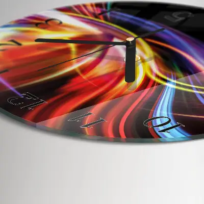 Klok glas met opdruk rond Abstracte kunst