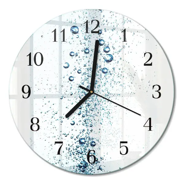 Wandklok glas decoratie rond Water