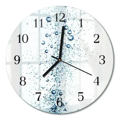Wandklok glas decoratie rond Water