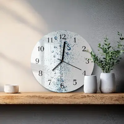 Wandklok glas decoratie rond Water