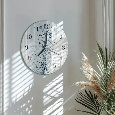 Wandklok glas decoratie rond Water