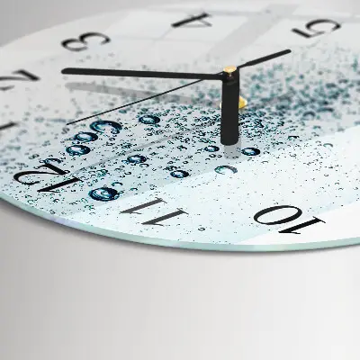 Wandklok glas decoratie rond Water
