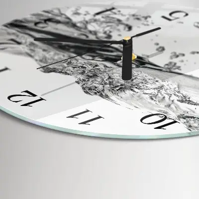 Ronde glazen klok Water
