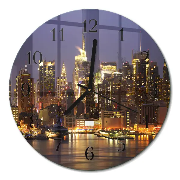 Ronde glas klok Horizon