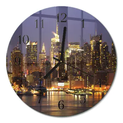 Ronde glas klok Horizon