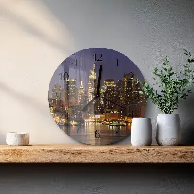 Ronde glas klok Horizon