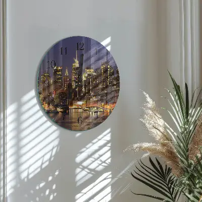 Ronde glas klok Horizon