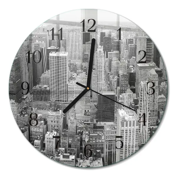 Wandklok glas decoratie rond Horizon