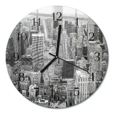 Wandklok glas decoratie rond Horizon