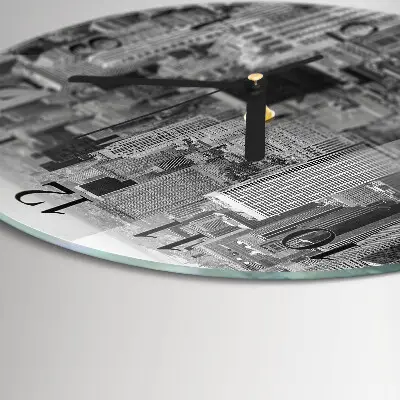 Wandklok glas decoratie rond Horizon