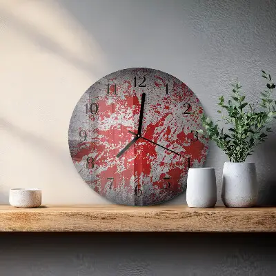 Ronde glazen klok Vlekken
