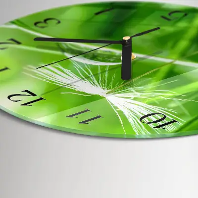 Ronde glas klok Gras
