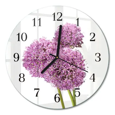 Ronde glazen klok Bloem