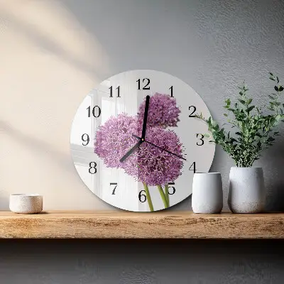 Ronde glazen klok Bloem