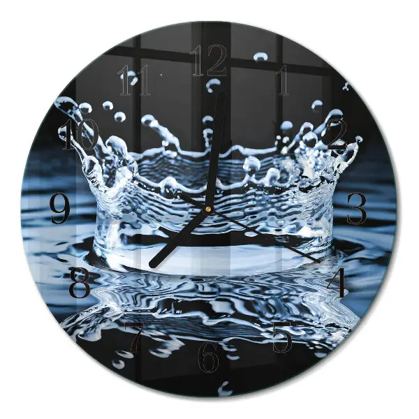 Ronde glas klok Water