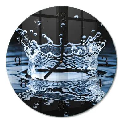 Ronde glas klok Water