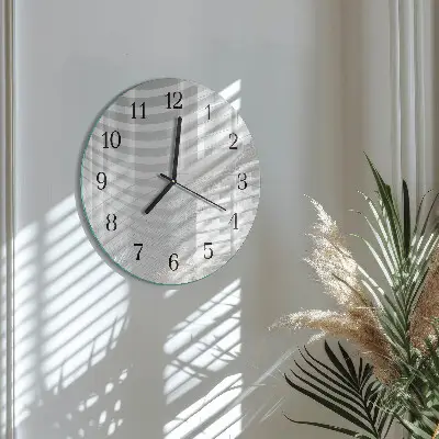 Klok glas met opdruk rond Abstracte lijnen