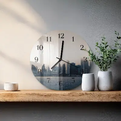 Klok glas met opdruk rond Horizon