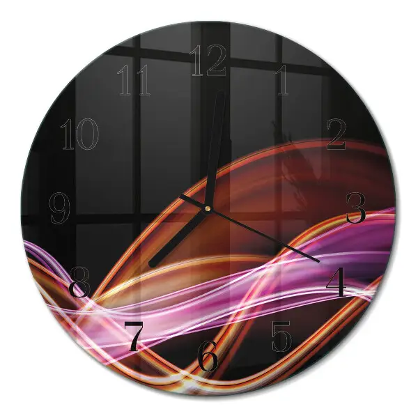 Klok glas met opdruk rond Abstracte kunst