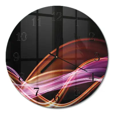 Klok glas met opdruk rond Abstracte kunst