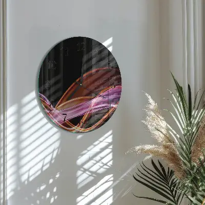 Klok glas met opdruk rond Abstracte kunst