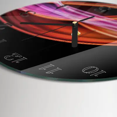 Klok glas met opdruk rond Abstracte kunst