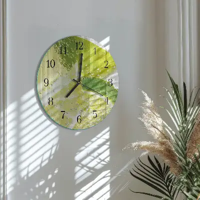 Klok glas met opdruk rond Water met kalk