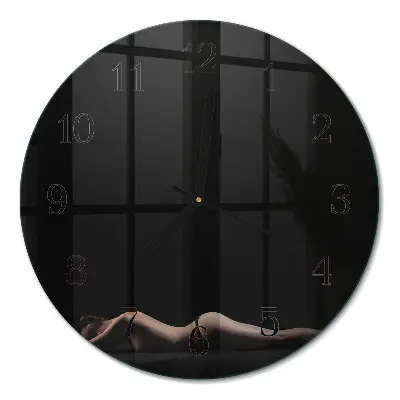 Wandklok glas decoratie rond Vrouw